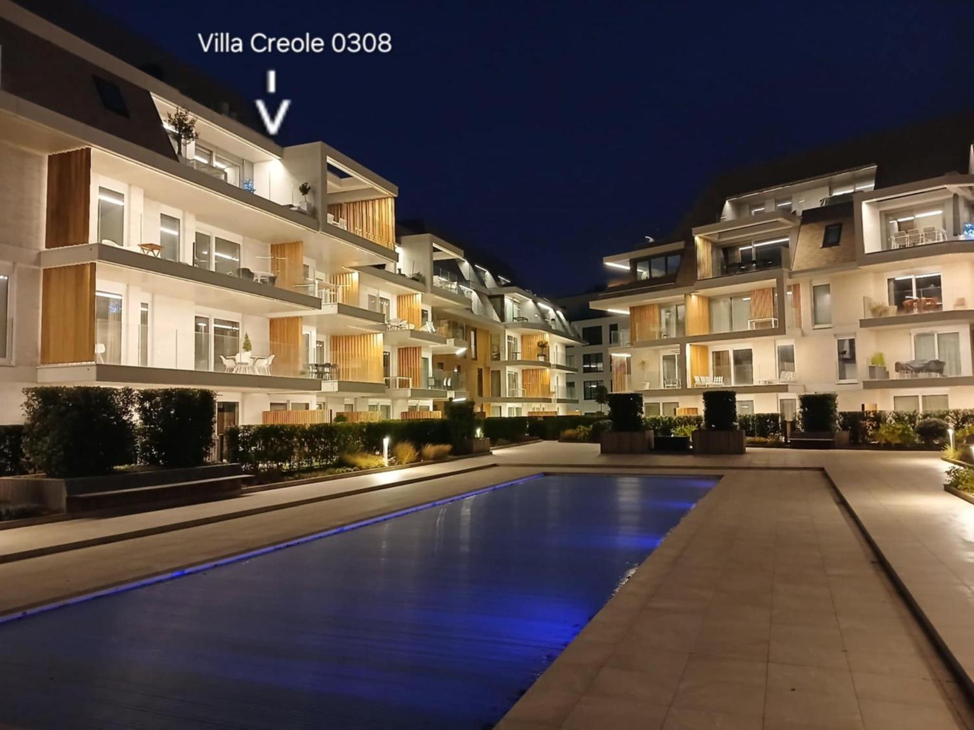 Villa Creole 0308 Luxe Appartement Met Verwarmd Zwembad Nieuwpoort Jachthaven Exterior photo